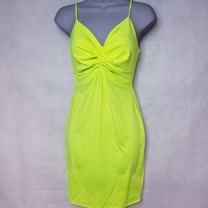 ABOUND Neon Twist Front Mini Dress Sz. S NWT